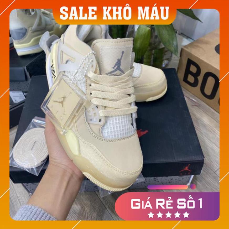 19Giày Sneaker Jordan 4 Off White Full Box Full Phụ Kiện Freeship