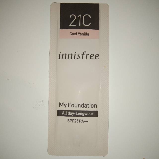 (hàng Mới Về) Kem Nền Innisfree 1ml Spf25 Pa + + 21c Cool Vanilla