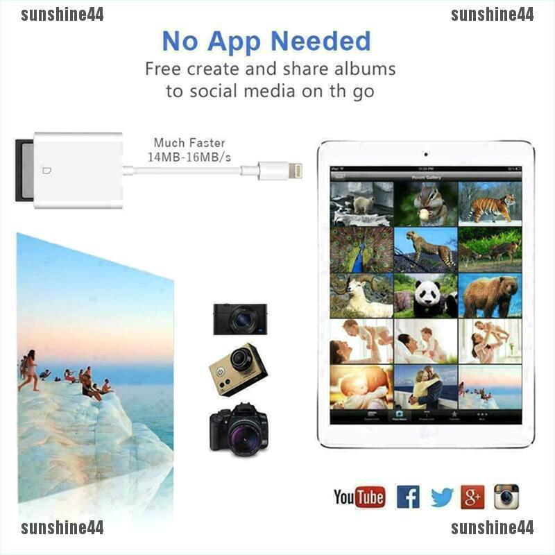 Đầu Đọc Thẻ Nhớ Sd Cho Iphone X,Xs Max,8,9,10 Ipad Pro Ipod 44