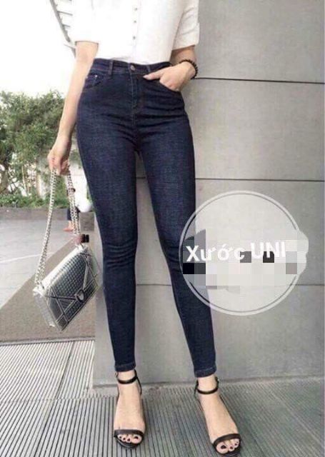 Quần Jeans Nữ Đen Xước Và Xanh Xước Lưng Cao MS 165 (size 26 đến 35)