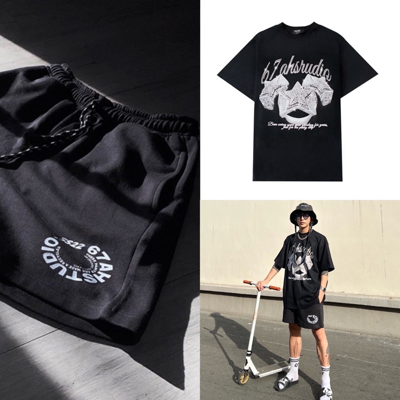 Quần short logo tròn SS22 67ahstudio