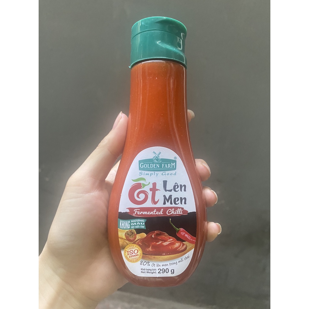 Tương ớt lên men tự nhiên Golden Farm chai 290ml - Siêu ngon