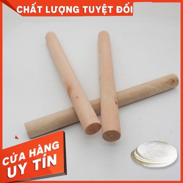 Cây lăn bột , cây cán bột bằng gỗ  dài 28cm - Rolling pin