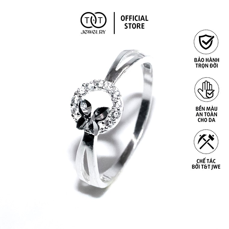 Nhẫn Bạc Nữ s925 Bạc Ý Hồ Điệp Mini - T&amp;T Jewelry cao cấp NN052
