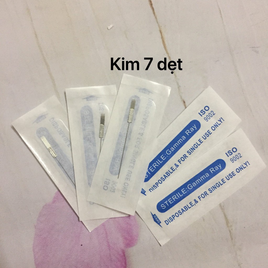 Kim xăm 1R-3R-5R-5F-7F dài + Ngòi 1,3,5,7 phun xăm dành cho Máy Phổ Thông - Máy idm - Máy Rồng