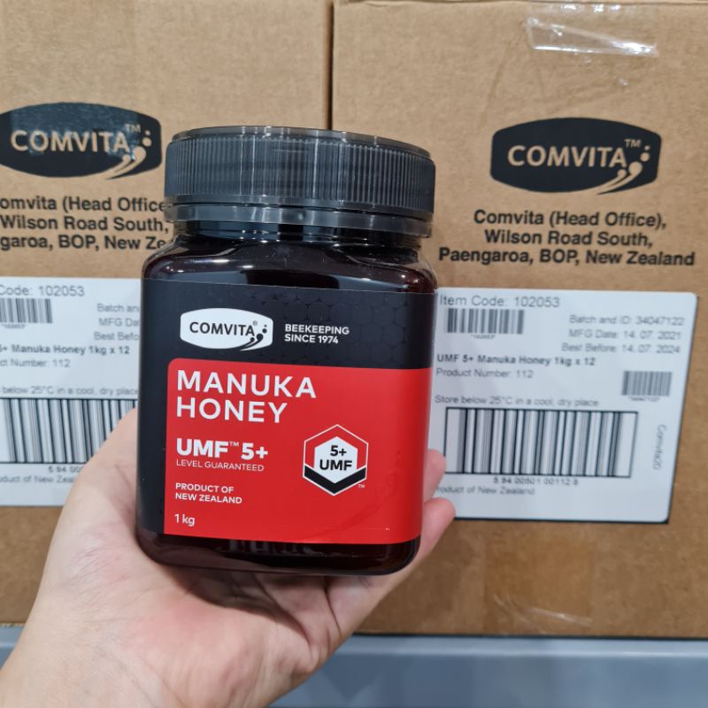 (Lọ 1kg- date 2024) Mật ong New Zealand Manuka Comvita UMF 5+