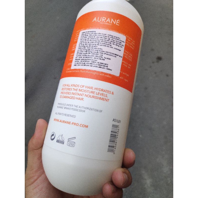DẦU GỘI XẢ AURANE KERATIN SIÊU MƯỢT NGĂN RỤNG TÓC 1000ML