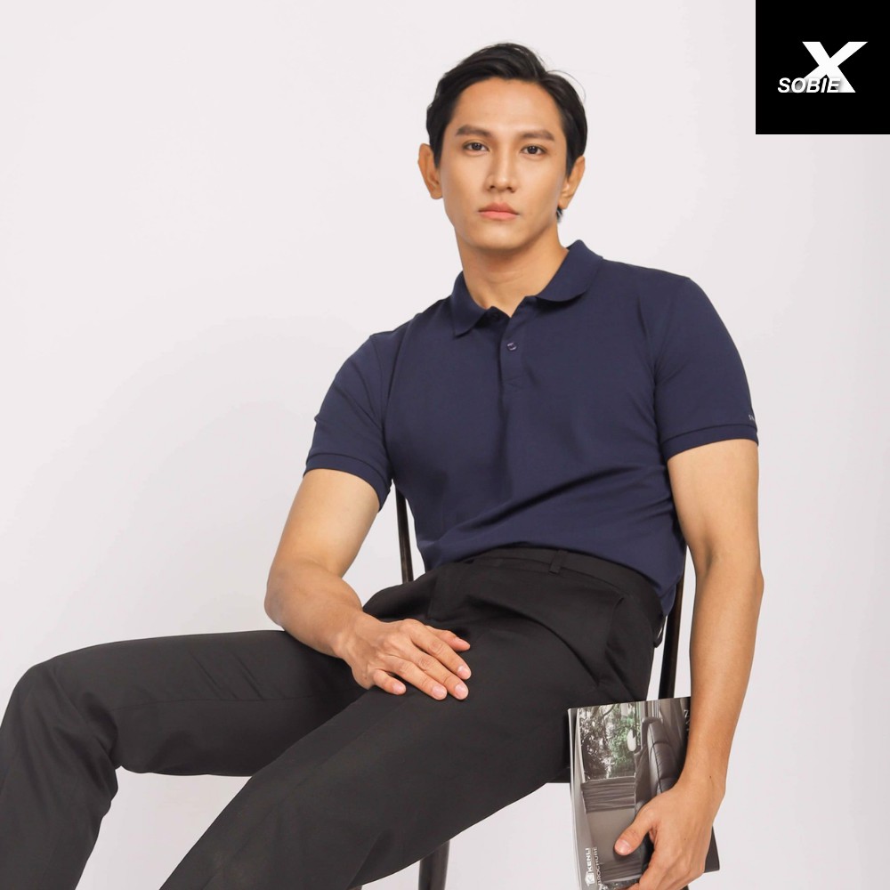 [Mã BMBAU50 giảm 7% đơn 150K] Áo Polo Nam Xanh Navy cổ bẻ vải Cotton bền màu, chuẩn form, sang trọng, lịch lãm - SOBIE