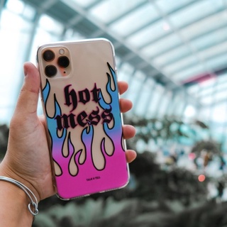 ốp iphone lửa hot mess dẽo trong cao cấp