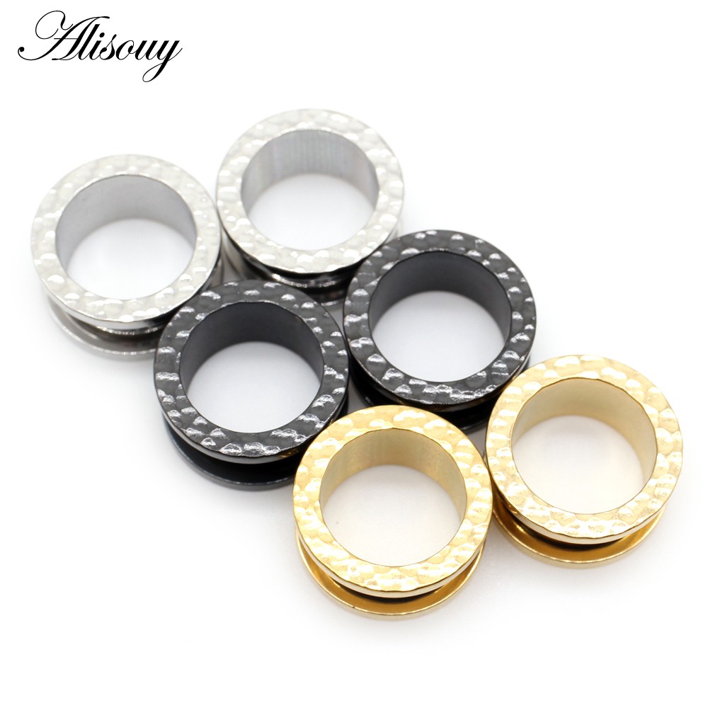 Alisouy Set 2 Khuyên Nong Tai Hình Nhịp Tim Bằng Thép Không Gỉ