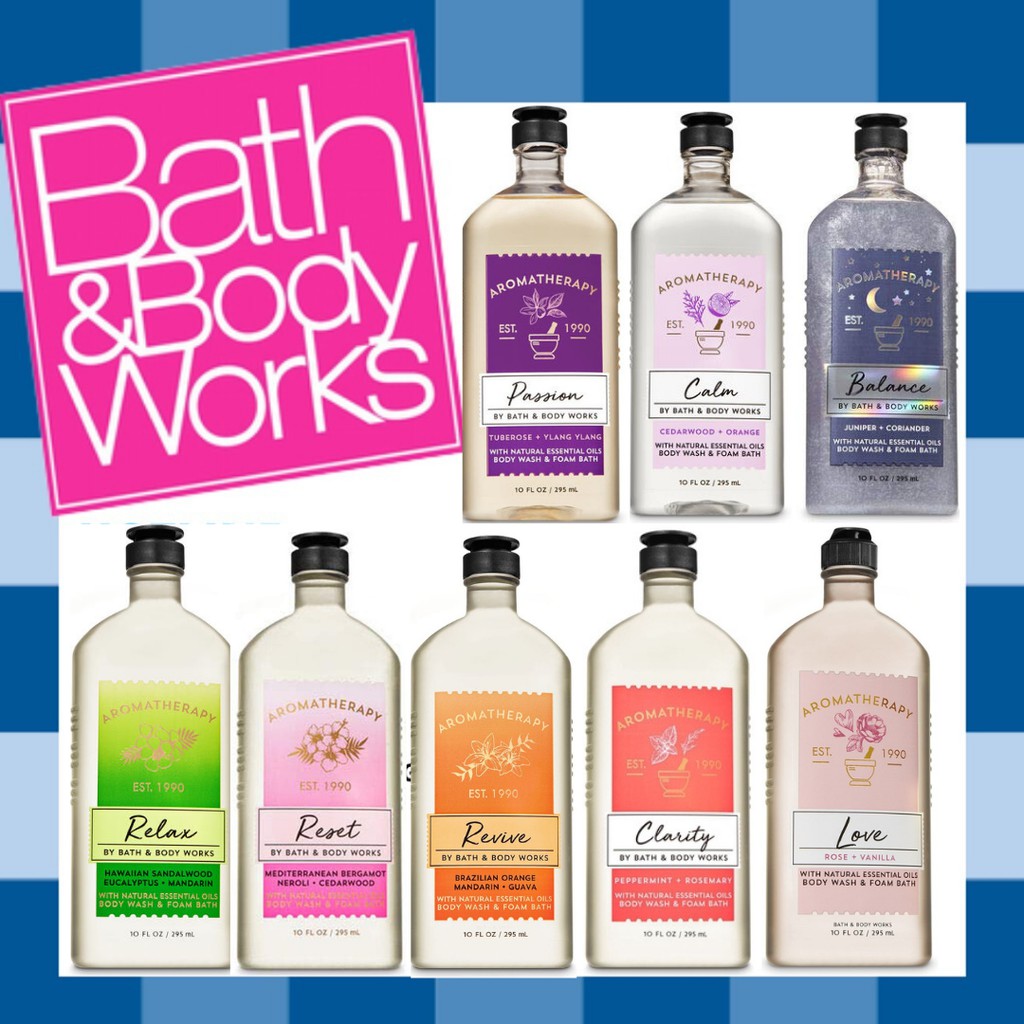 [Đủ Mùi] Sữa Tắm Bath And Body Works Aromatherapy Body Wash + Foam Bath 295ml