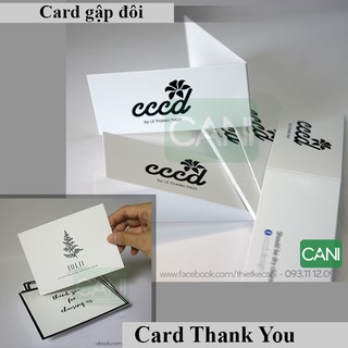 500c In theo yêu cầu - Card thank you Phiếu quà tặng giảm giá