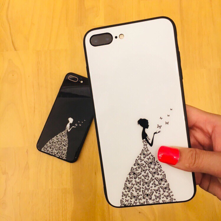 Ốp Lưng iphone Kính Cường Lực Princess - k242