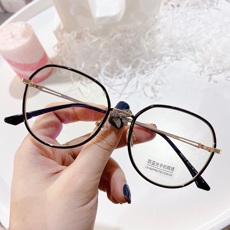 Mắt Kính Gọng Tròn Chống Ánh Sáng Xanh Thời Trang Nhật Bản Jz2072