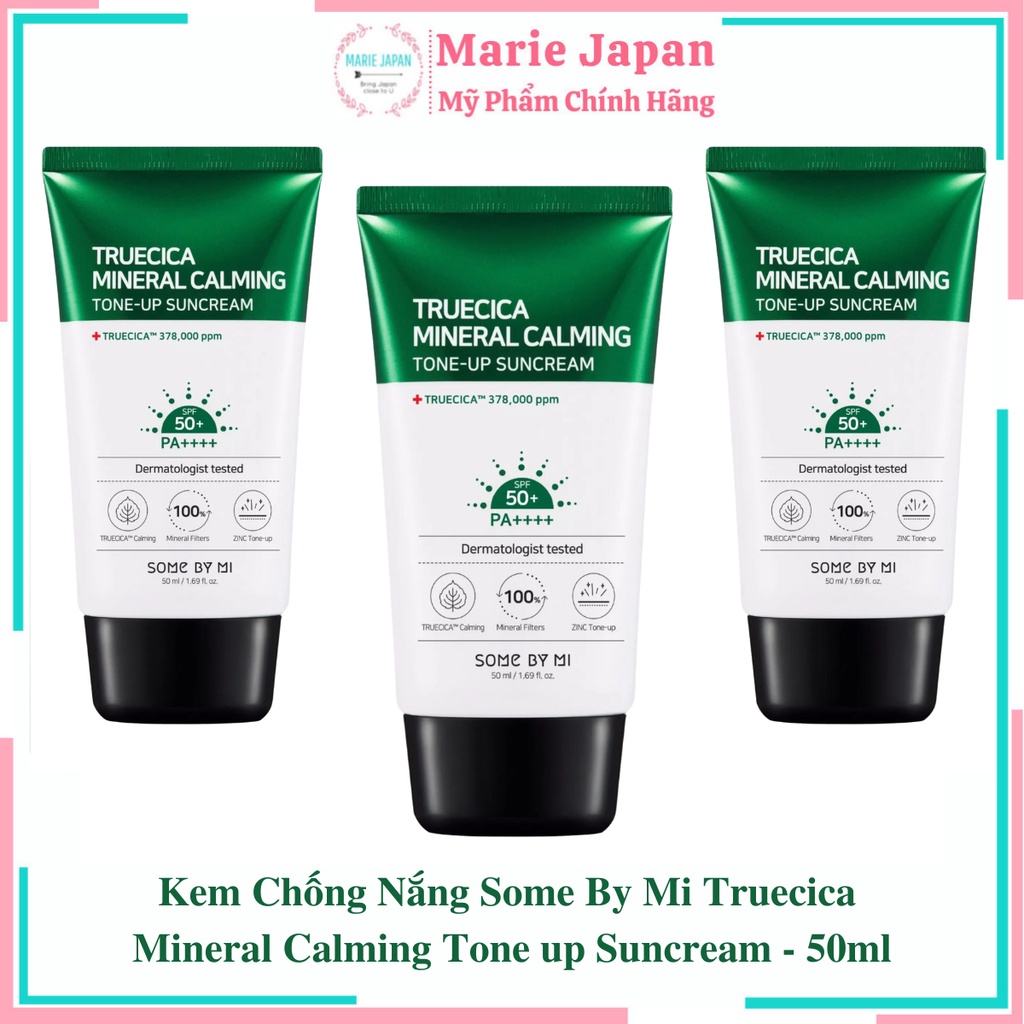 Kem Chống Nắng Some By Mi Giảm Mụn Mờ Thâm Truecica Mineral Calming Tone up Suncream - 50ml