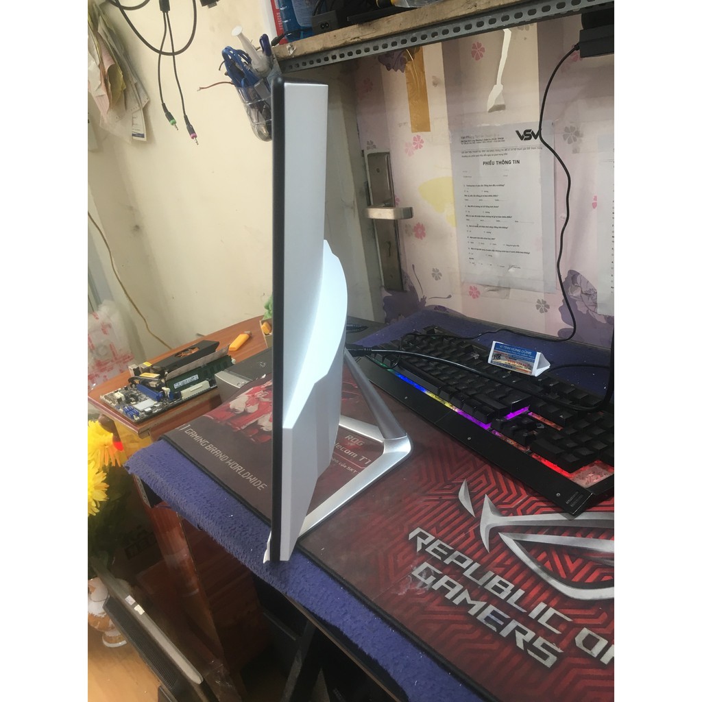 Màn hình máy tính để bàn, màn hình cong, màn hình 24 inch, 75hz, màn hình Q24 Forest Angle, Hugon, Samsung | BigBuy360 - bigbuy360.vn