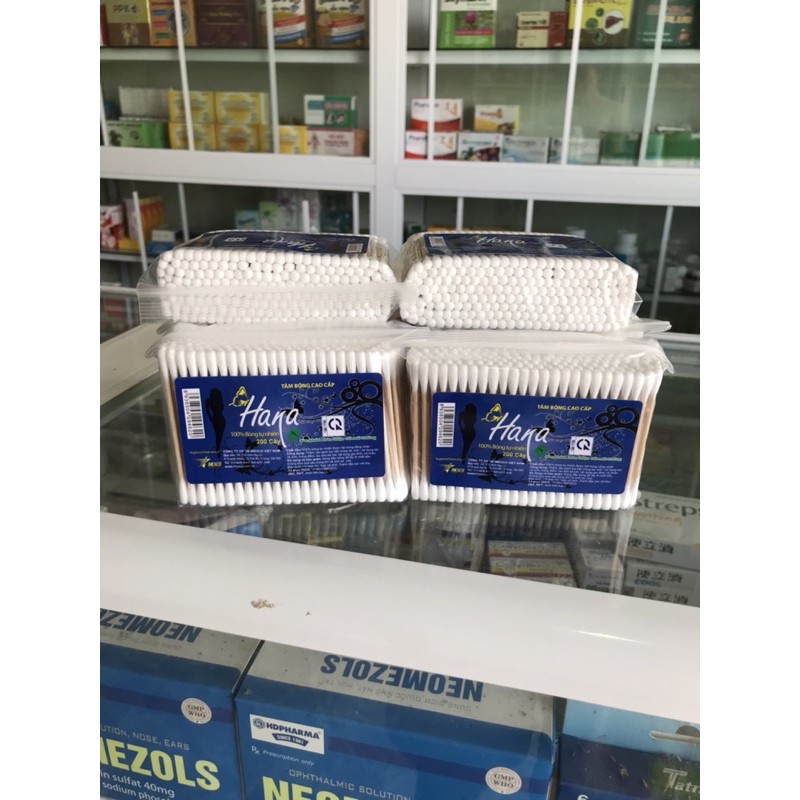 Tăm Bông Cao Cấp Hana gói 100-200 cây