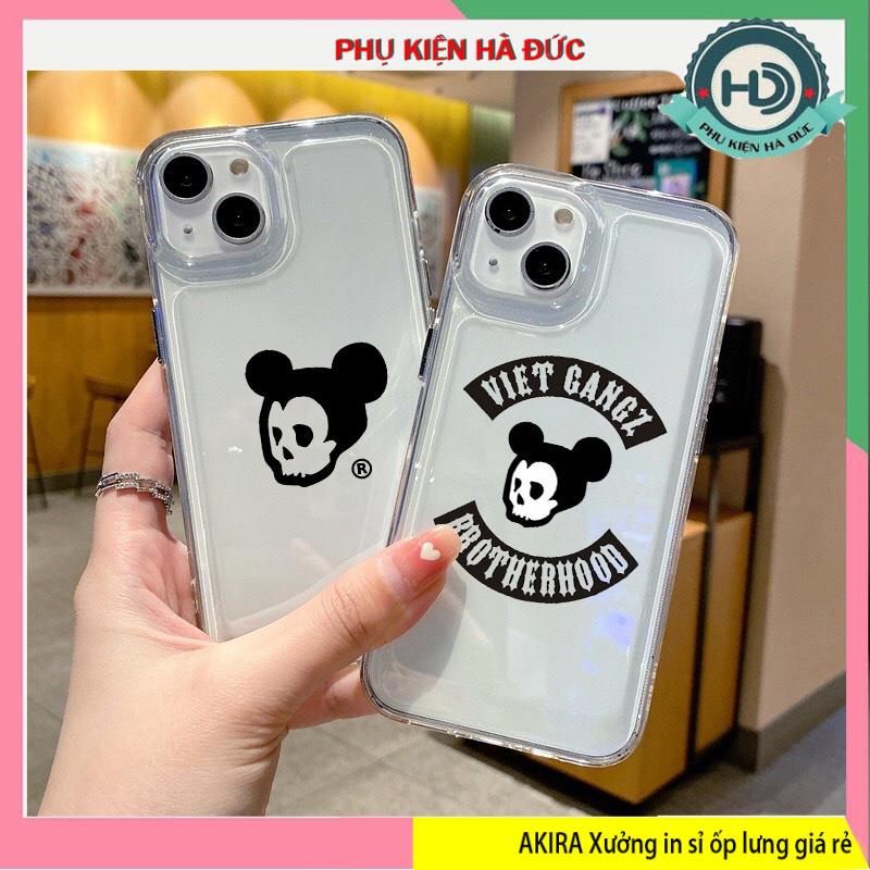 ốp lưng vietgangz chất liệu ốp viền dẻo trong cao cấp chống sốc chống ố vàng cho full dòng máy ip chính hãng space