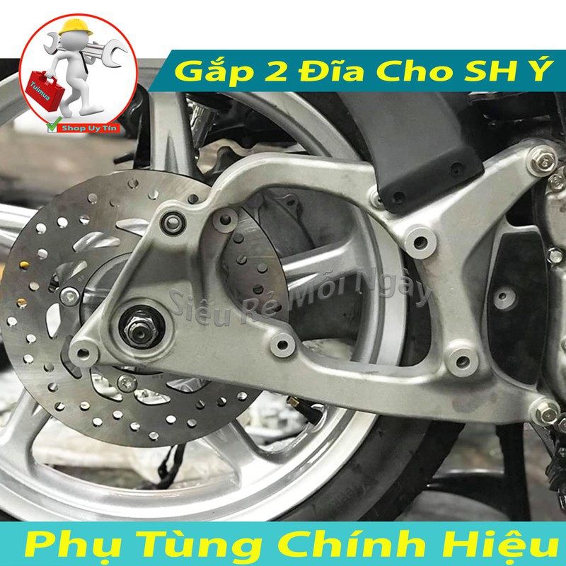 Gắp Sau 2 Dĩa Cho Honda SH Ý, @, Dylan, PS