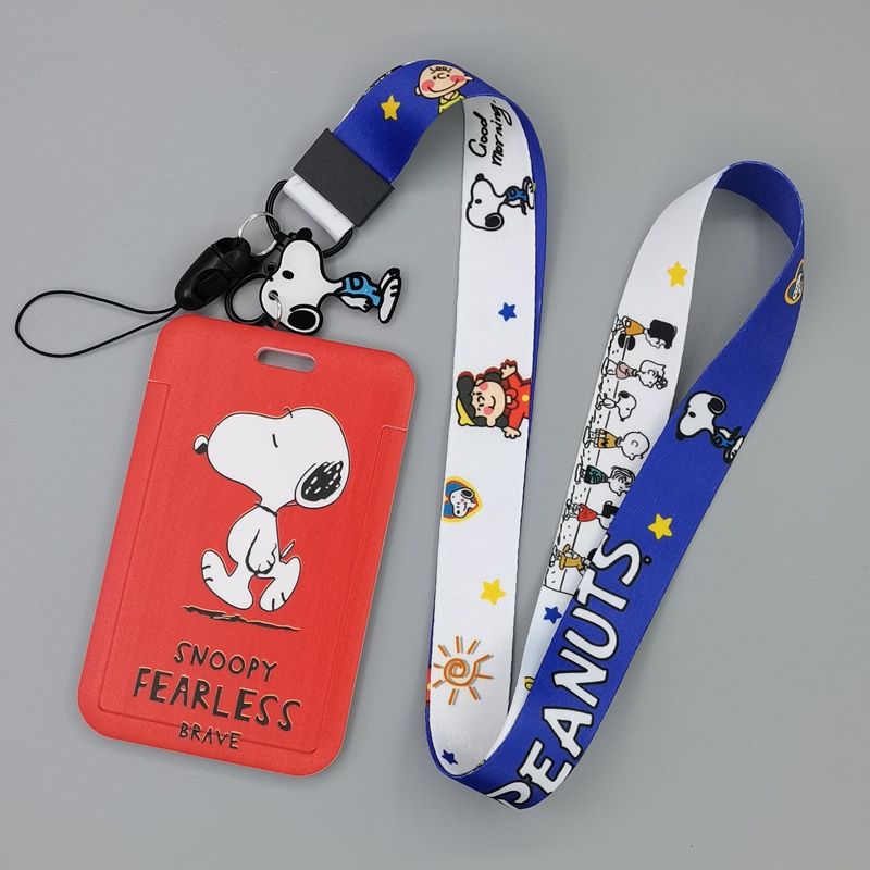 Dây Đeo Thẻ ID/Thẻ Học Họa Tiết Hoạt Hình Snoopy Xinh Xắn