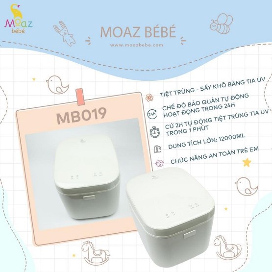 Máy tiệt trùng sấy khô UV Moazbebe MB 019