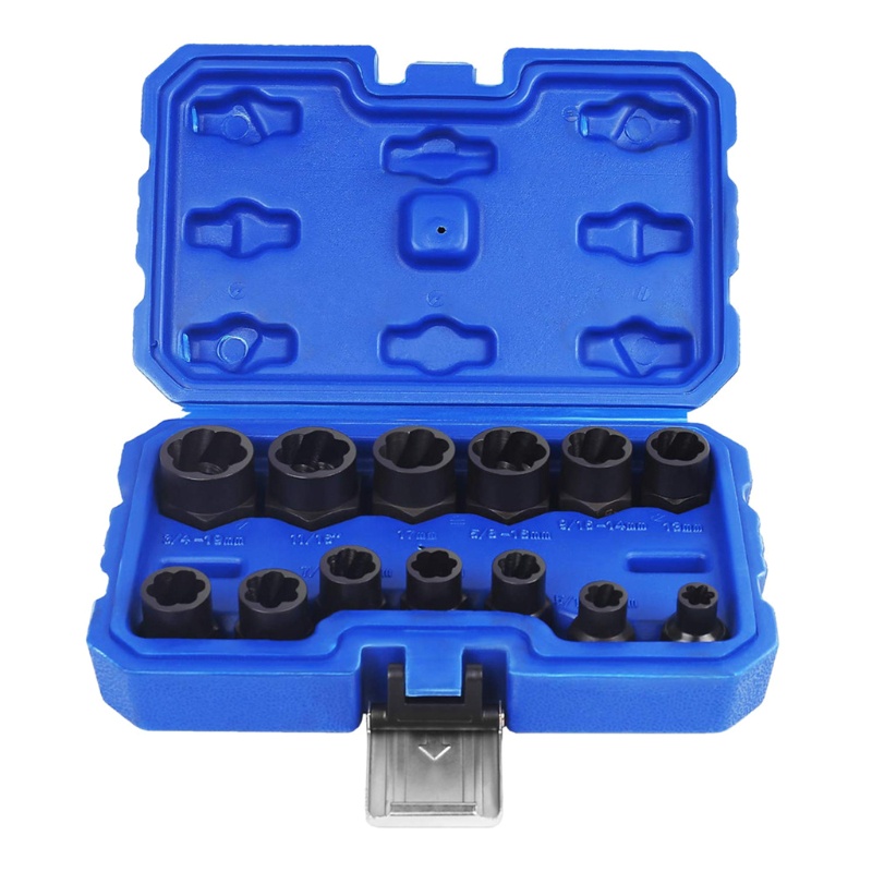 Bộ 13 Dụng Cụ Gỡ Đai Ốc Bị Hỏng Bằng Hợp Kim Thép