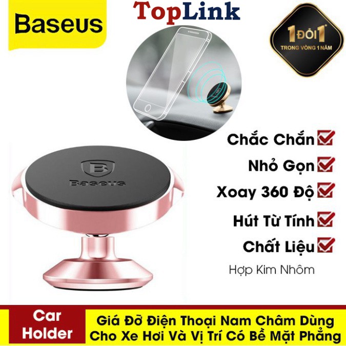 Giá Đỡ Điện Thoại Nam Châm Trên Xe Hơi Baseus Small Ears SUER-B01 Với Thiết Kế Nhỏ Gọn Chắc Chắn - Toplink