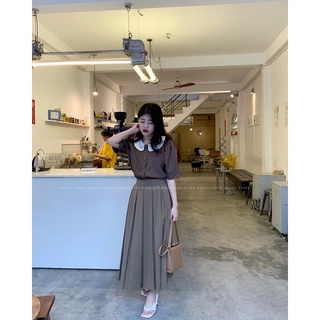 Chân váy xếp ly to [ Hình shop chụp ]