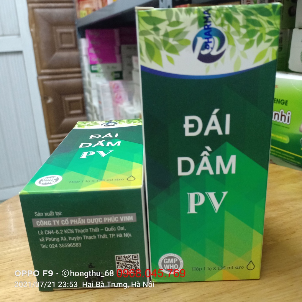 Siro ĐÁI DẦM PV lọ 125ml