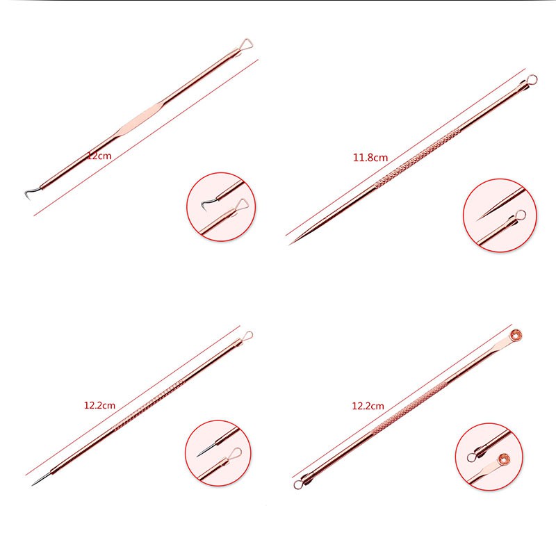 Bộ dụng cụ nặn mụn an toàn cho da kèm hộp đựng bằng kim loại | BigBuy360 - bigbuy360.vn