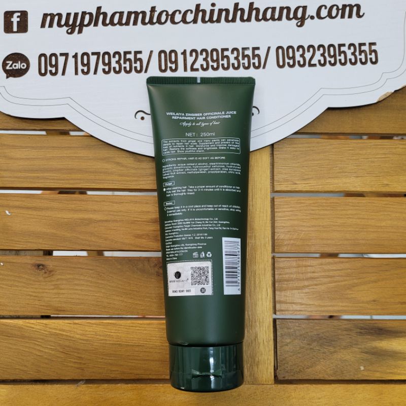 Cặp gội xả Weilaiya gừng hà thủ ô cho da đầu khô và nhạy cảm 400ml -250ml