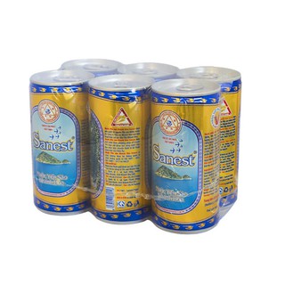 Nước yến sào Khánh Hòa Sanest - Lốc 6 lon 190ml (có đường)