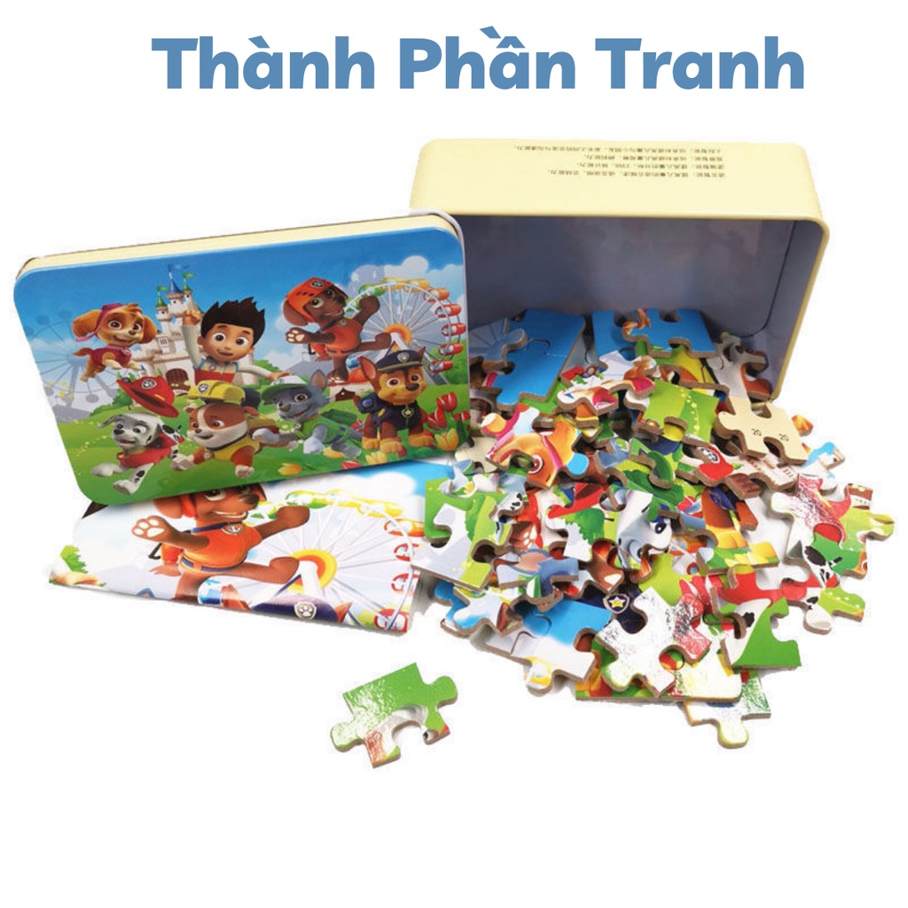 Tranh Ghép 100 Mảnh Gỗ Hộp Thiếc/Jigsaw Puzzle 100 Mảnh/Đồ Chơi Cho Bé/Puzzle Cho Bé/Tranh Xếp Hình Cho Bé Từ 4 Tuổi