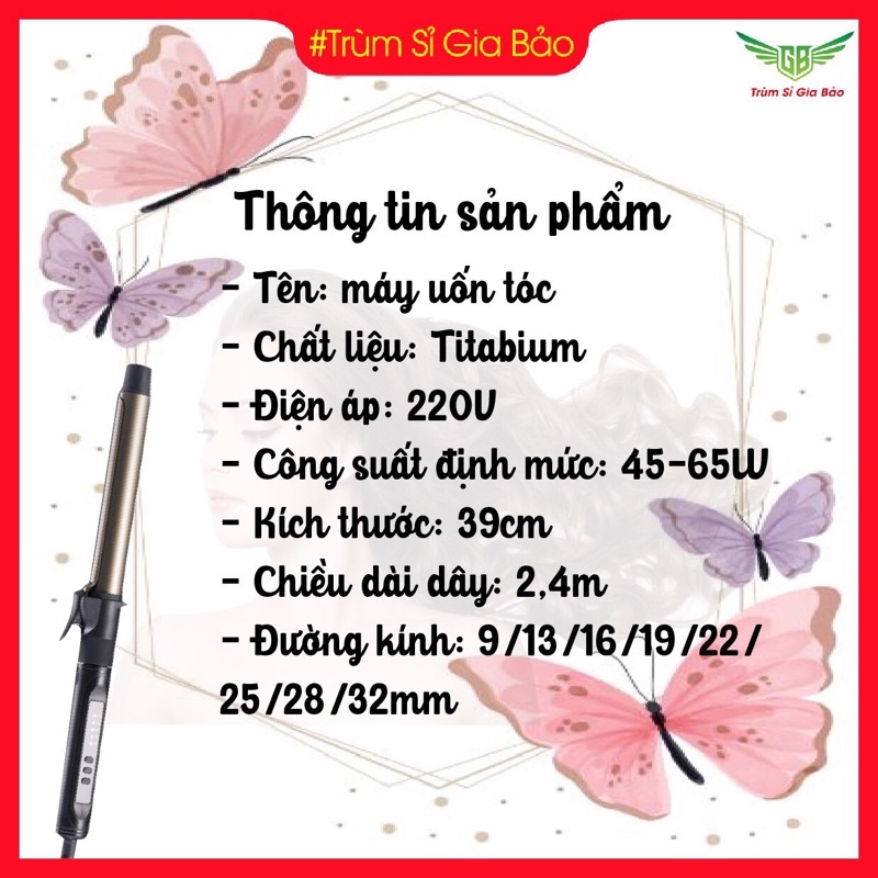 Máy uốn tóc xoăn sóng tự động phong cách Hàn Quốc , máy làm tóc nhiều size tuỳ chỉnh nhiệt độ