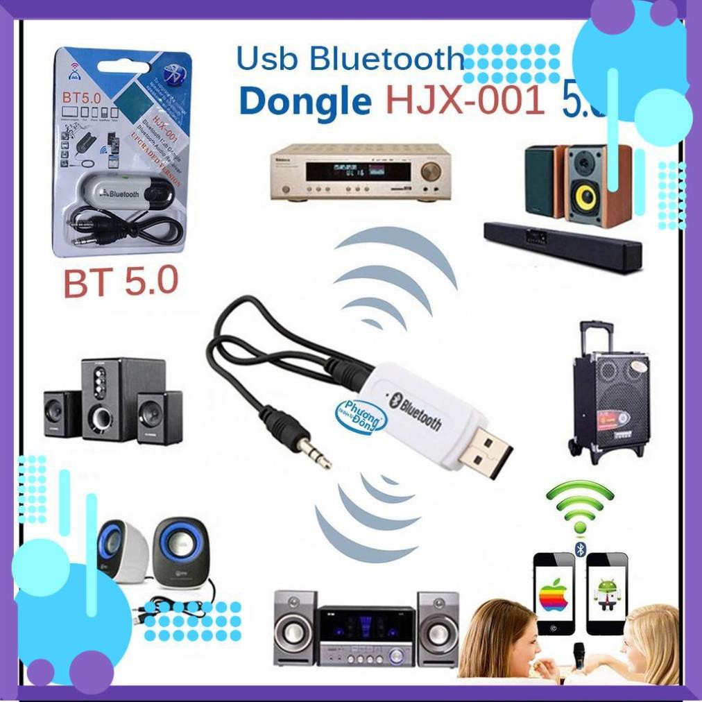 Đẹp rẻ  USB Bluetooth Music Dongle Mẫu mới 5.0, Biến loa thường thành loa bluetooth