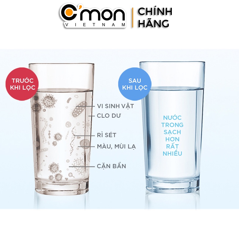 Đầu vòi rửa bát chén tăng áp LỌC CẶN KHỬ CLO DƯ điều hướng xoay 360 độ C'MON DV-09