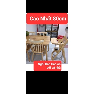 Ghế Gỗ ăndặm Cao80cm- 4 Nấc Cao ♥️ Siêu Bền,Chắc chắn