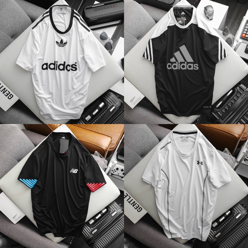 Áo thun thể thao nam ad chất thun mè chuyên dụng cho tập luyện vận động nhẹ mát thấm hút tốt