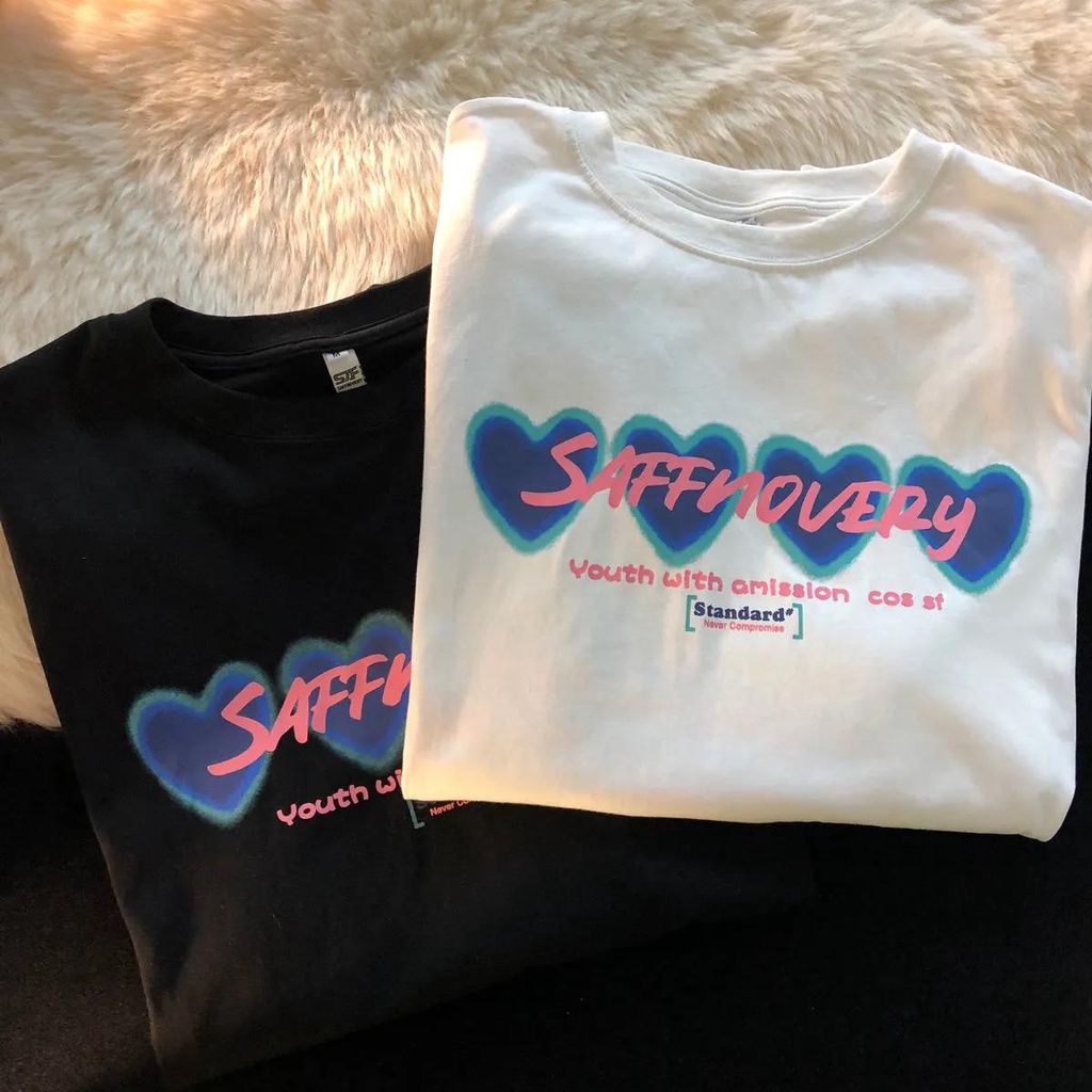 NRVP Áo Thun 100% Cotton Dáng Rộng Thời Trang Hàn Quốc Cho Nữ