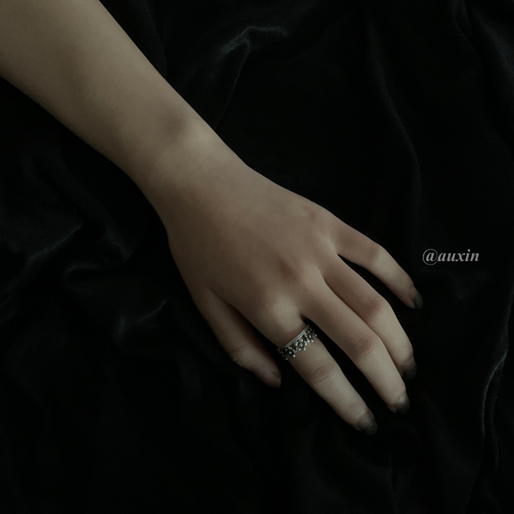 Nhẫn hở hình hoa cúc nhỏ điều chỉnh được thời trang phong cách unisex cho nam và nữ 23582