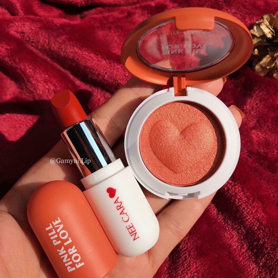 Set son môi và phấn mắt Neecara Eyeshadow & Lipstick N402