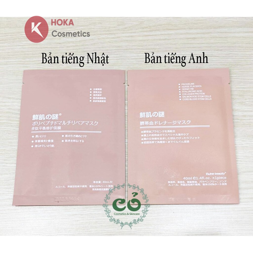 Mặt nạ nhau thai cừu Hoka Store mặt nạ dưỡng trắng da, chống lão hoá, cấp ẩm chính hãng