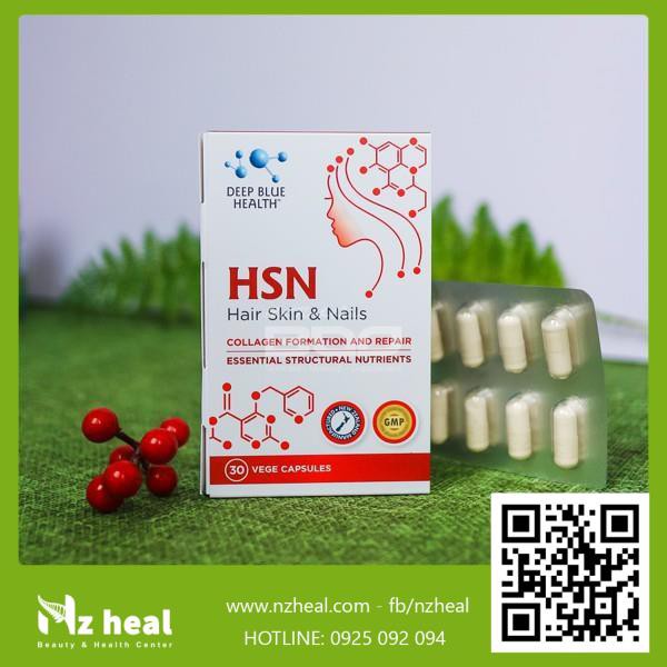 Viên uống HSN Deep Blue Health dưỡng ẩm sáng da dưỡng tóc móng