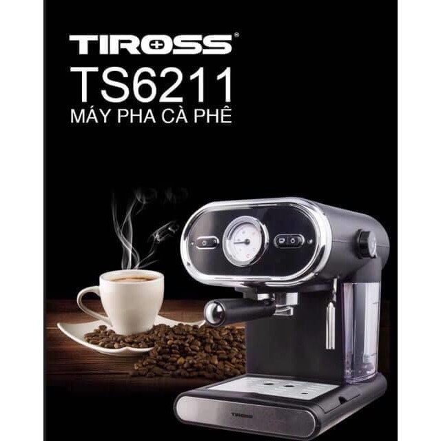 [Tiross123] Máy Pha Cà Phê Tiross TS6211,15 bar Tặng Máy Xay Cà Phê TS530, sản phẩm chính hãng, bảo hành 12 tháng