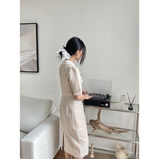 Váy tweed nơ đen Hàn Quốc