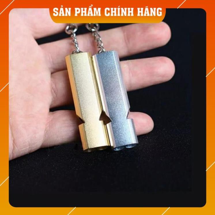 [FreeShip – Giảm 30k]  Còi Đa Năng - Còi Sinh Tồn Ống Kép Móc Khóa Kim Loại | BigBuy360 - bigbuy360.vn