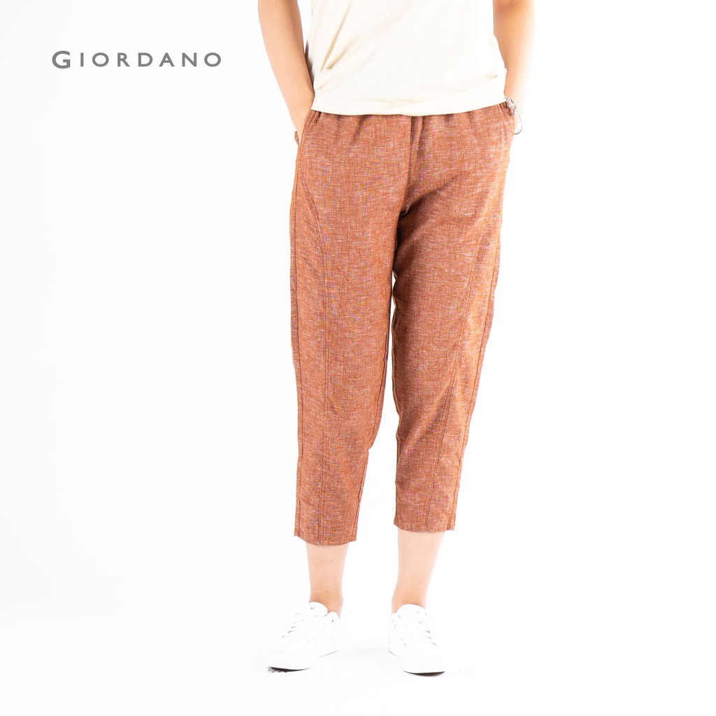 Quần tây lửng Linen Nữ Giordano 05420228