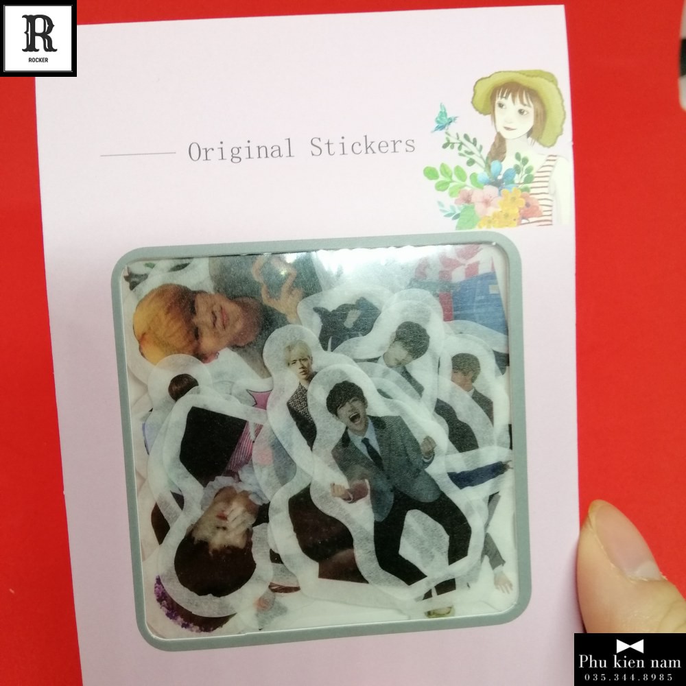 Sticker PVC BTS 39 Hình ST095 - Stickers Chống nước Dán Mũ bảo hiểm Vali Laptop Điện thoại Dán xe