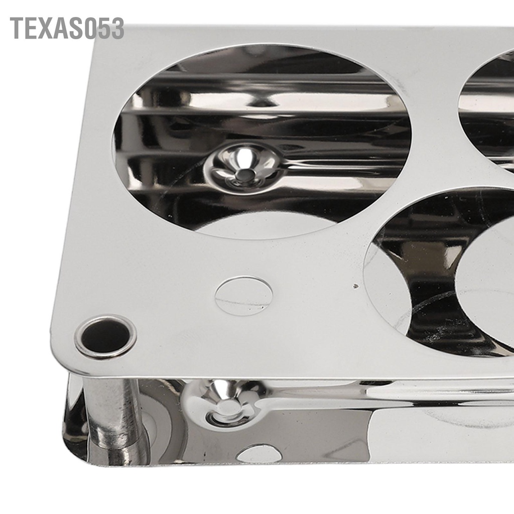 Texas053 Người giữ bột làm móng bằng thép không gỉ Làm dày Cứng chắc chống bụi Bề mặt mịn Thiết bị nghệ thuật Cốc có nắp đậy