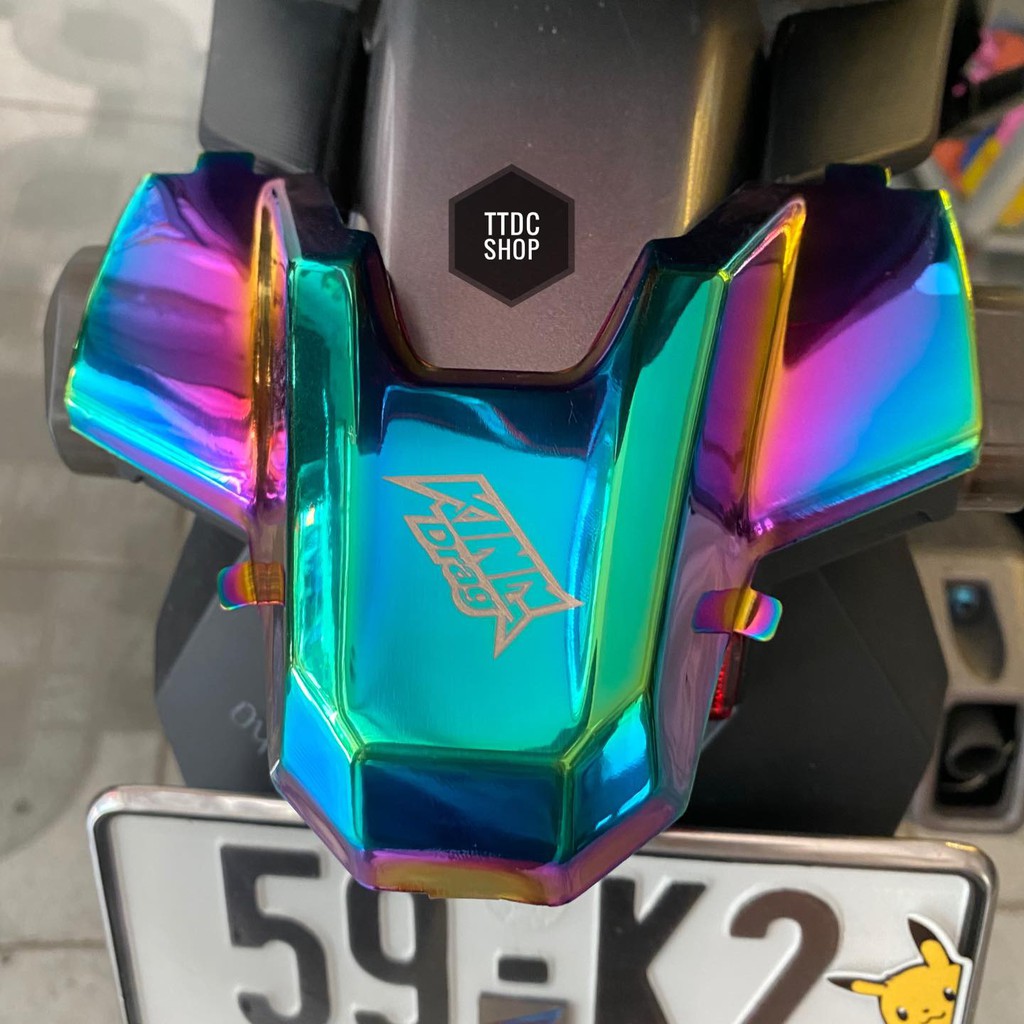 Chụp xi nhan Vario King drag inox xi màu titan